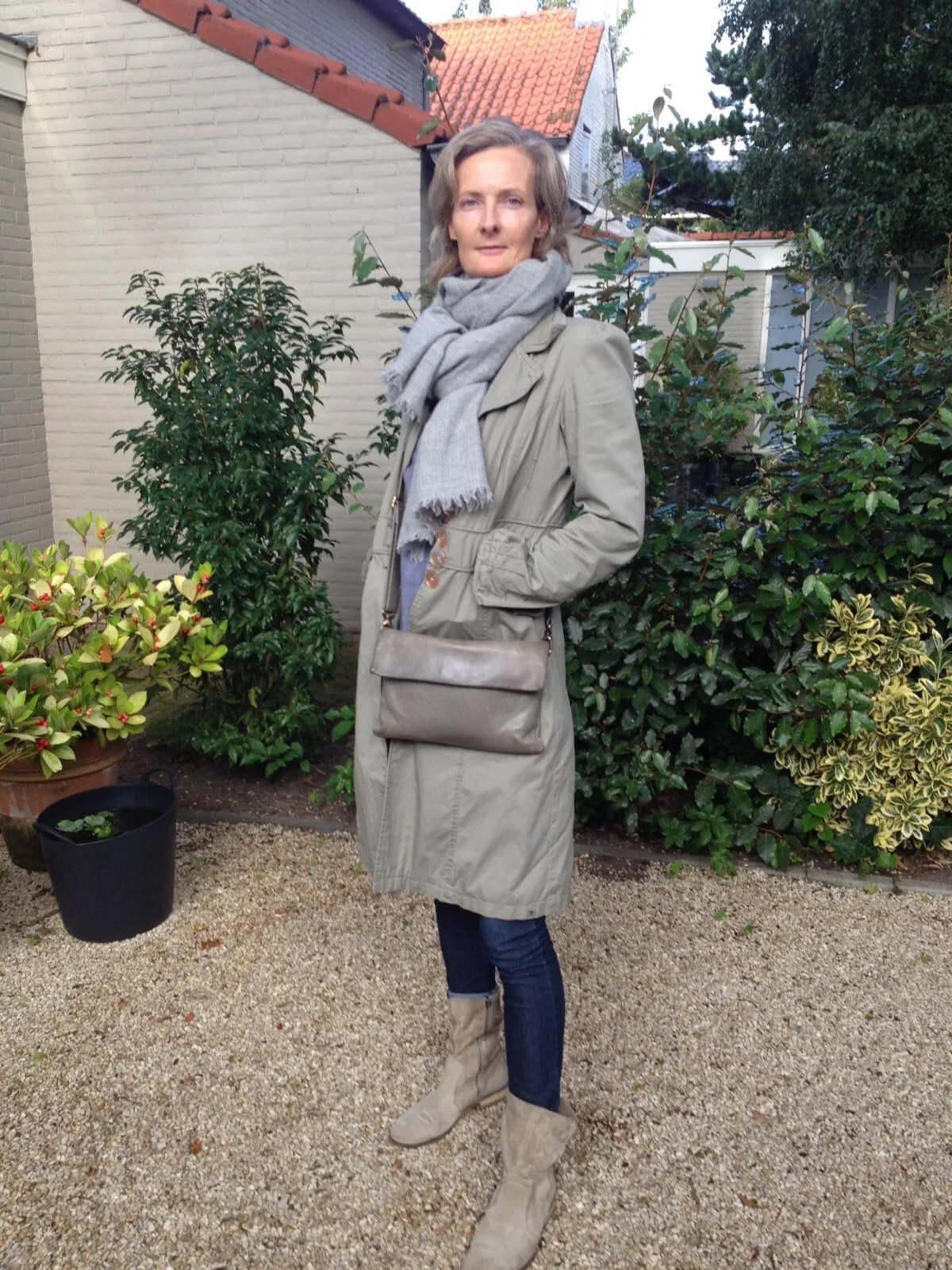 Audrey met haar tas